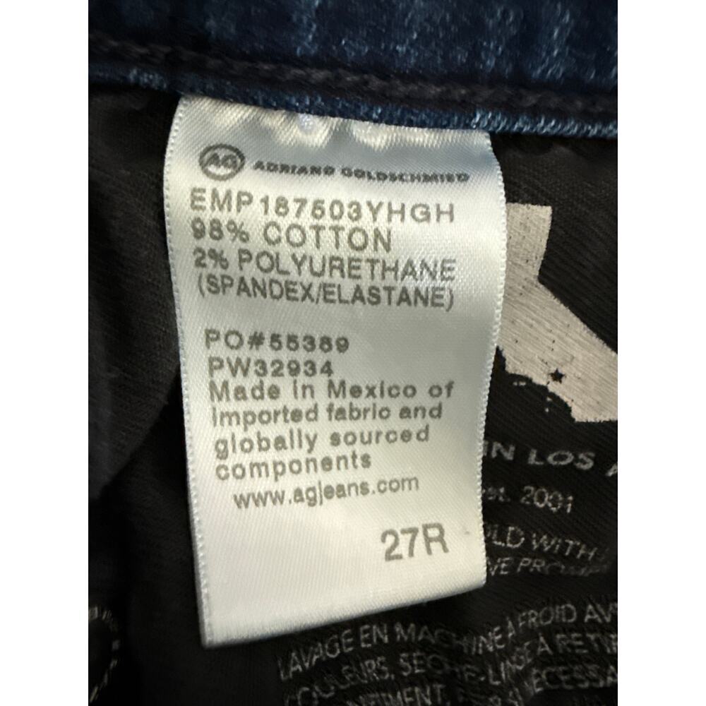 AG Adriano Goldschmied Mari High Rise Slim Straight Jeans Women’s Size 27 EUC - Picture 13 of 14